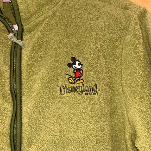 DisneyLand Resort Mickey Mouse Fleece Full Zip Jacket, Green - Picture 2 of 7